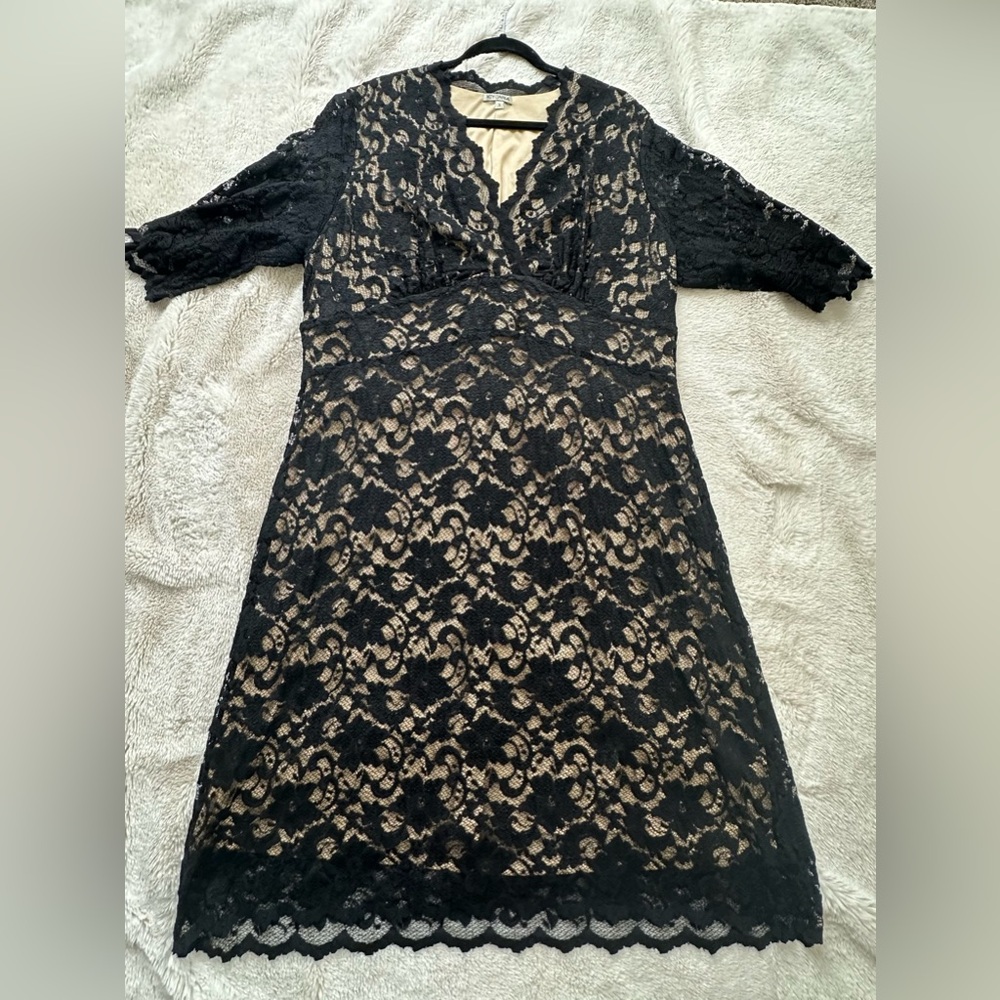 Kiyonna Scalloped Boudoir Lace Sheath Dress Size 3